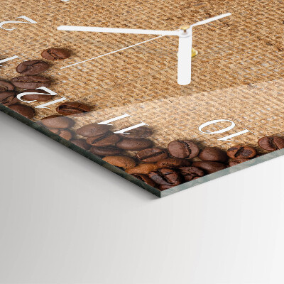Square wall clock Coffee Beans