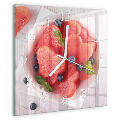 Square wall clock Watermelon Heart