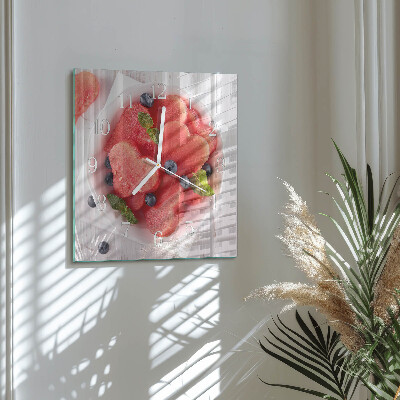 Square wall clock Watermelon Heart