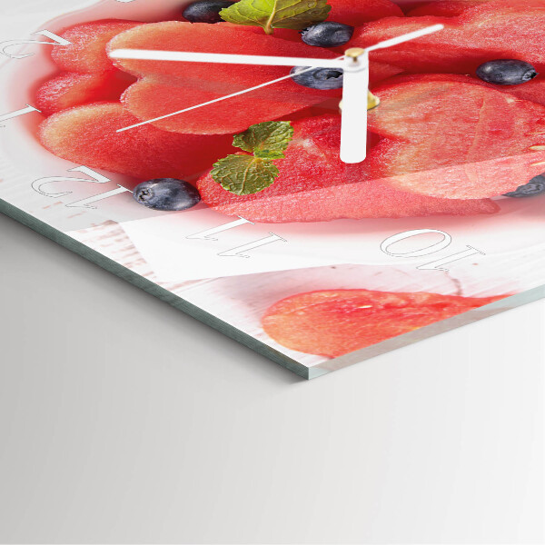 Square wall clock Watermelon Heart
