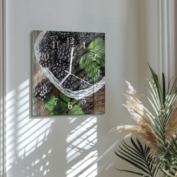 Square wall clock Blackberries