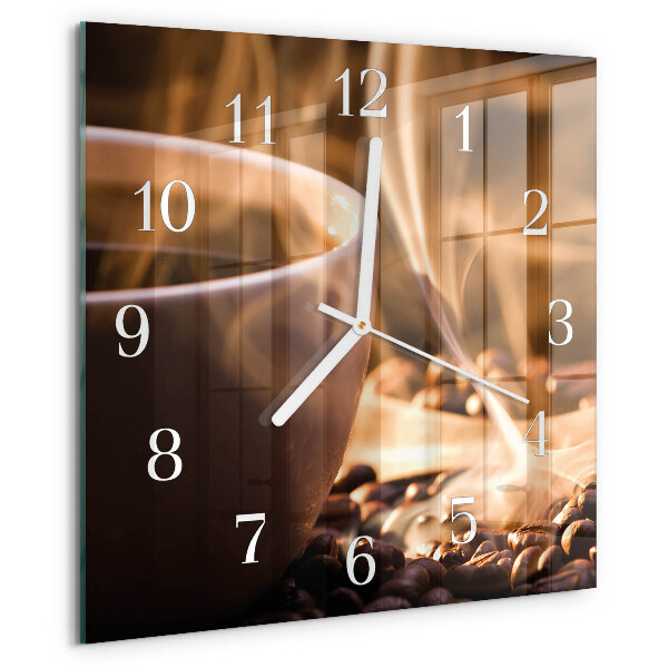 Square wall clock Coffee