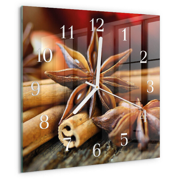 Square wall clock Anise Cinnamon