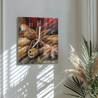 Square wall clock Anise Cinnamon