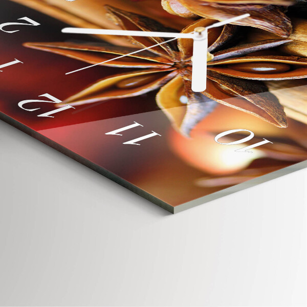 Square wall clock Anise Cinnamon