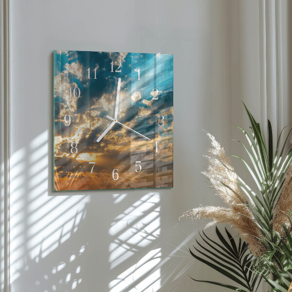 Square wall clock Sky