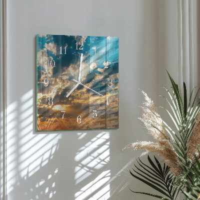 Square wall clock Sky