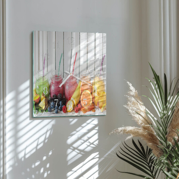 Square wall clock Smoothie