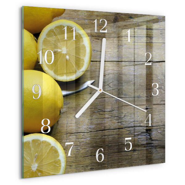 Square wall clock Juicy lemons