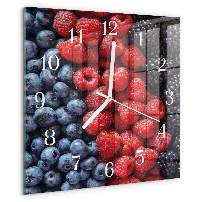 Square wall clock Berries