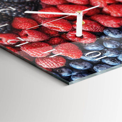 Square wall clock Berries
