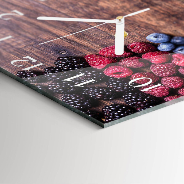 Square wall clock Forest fruits