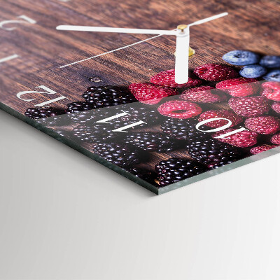 Square wall clock Forest fruits