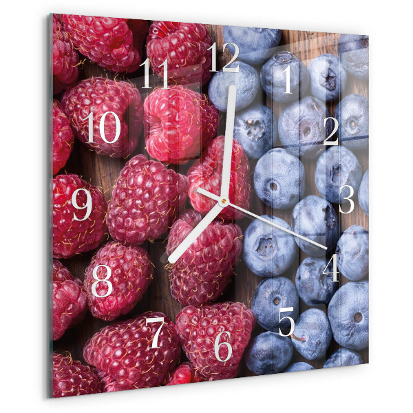 Square wall clock Forest fruits