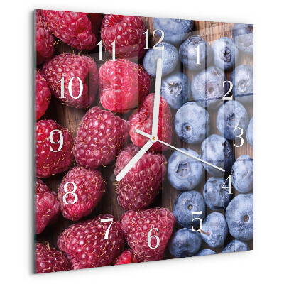 Square wall clock Forest fruits