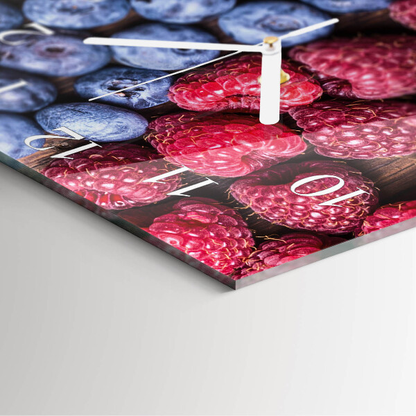 Square wall clock Forest fruits