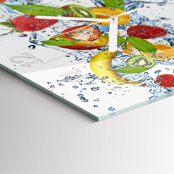 Square wall clock Fruit Water