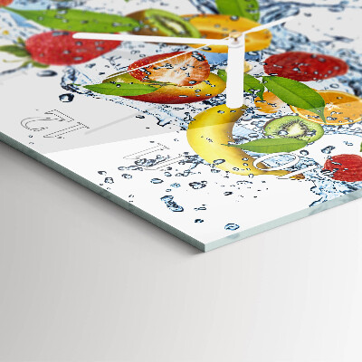 Square wall clock Fruit Water