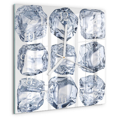 Square wall clock Ice