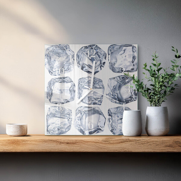 Square wall clock Ice