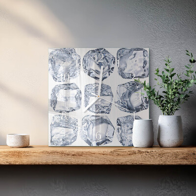 Square wall clock Ice