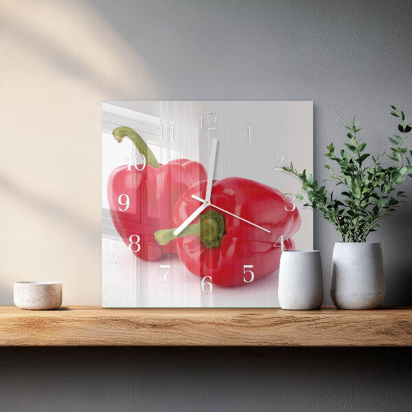 Square wall clock Pepper