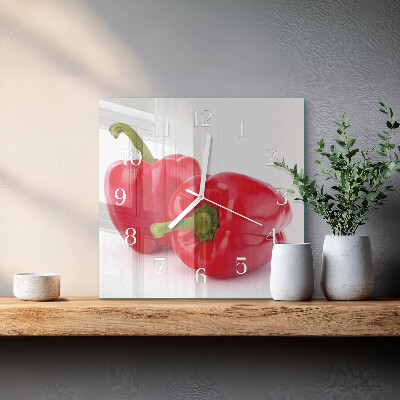 Square wall clock Pepper