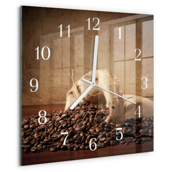 Square wall clock Coffee