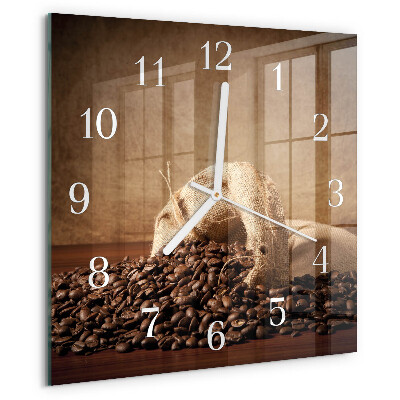 Square wall clock Coffee