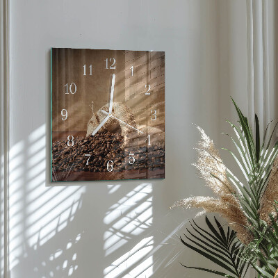 Square wall clock Coffee