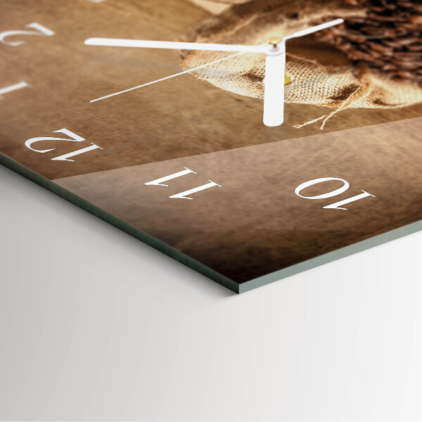 Square wall clock Coffee