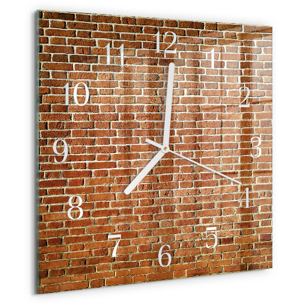 Square wall clock Brick