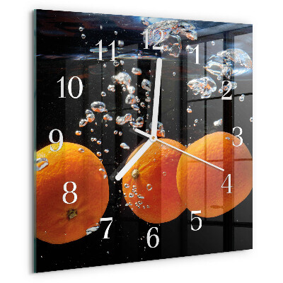 Square wall clock Oranges
