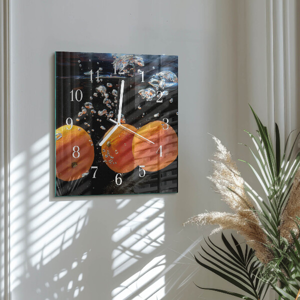 Square wall clock Oranges