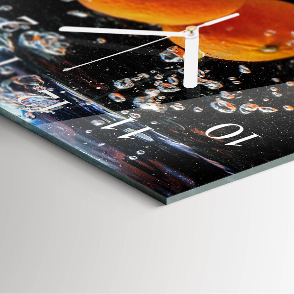 Square wall clock Oranges