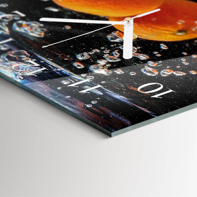 Square wall clock Oranges