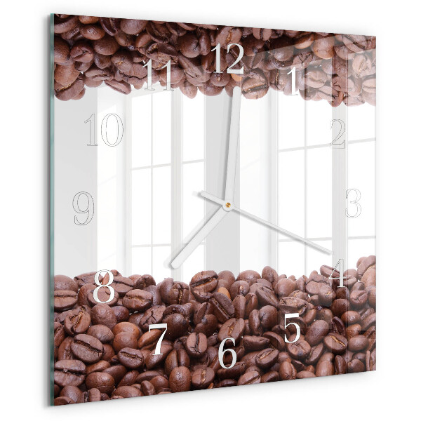 Square wall clock Coffee Beans