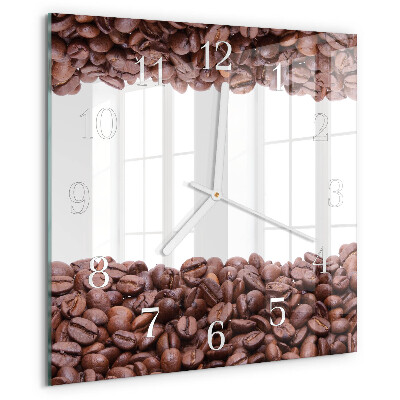 Square wall clock Coffee Beans
