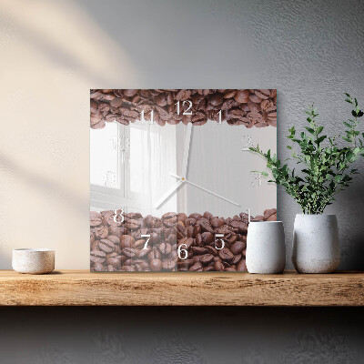 Square wall clock Coffee Beans