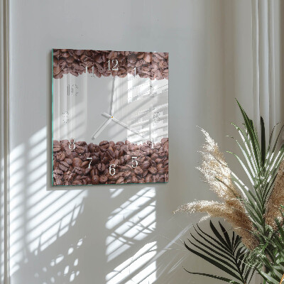Square wall clock Coffee Beans