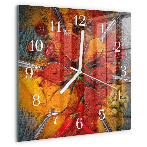 Square wall clock Spices