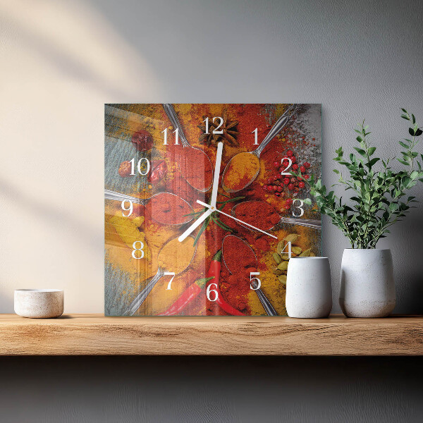 Square wall clock Spices
