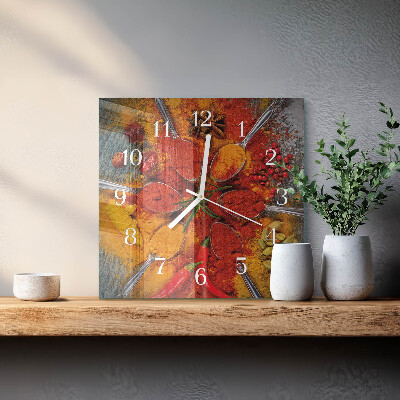 Square wall clock Spices