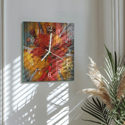 Square wall clock Spices