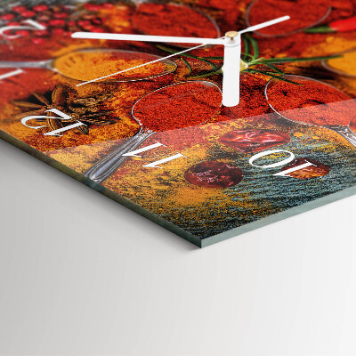 Square wall clock Spices