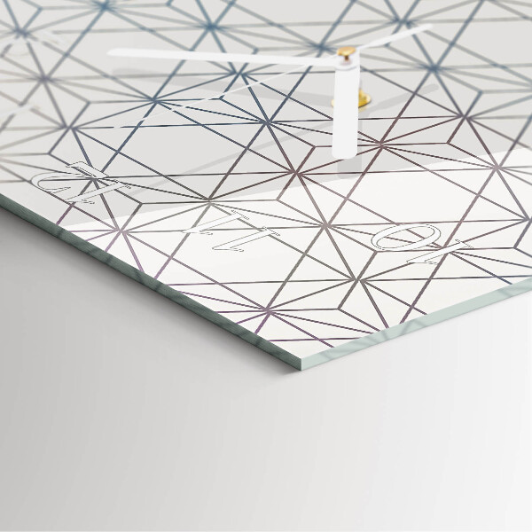 Square wall clock Geometric pattern