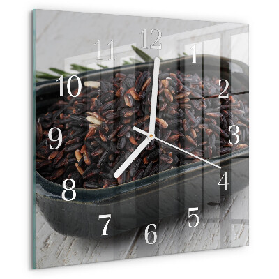 Square wall clock Black rice