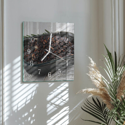 Square wall clock Black rice
