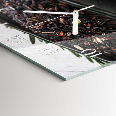 Square wall clock Black rice
