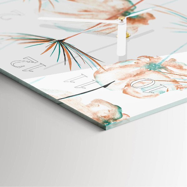 Square wall clock Dandelions